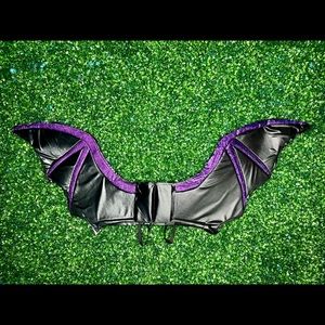 Halloween Black & Purple Glister Witch Wings
